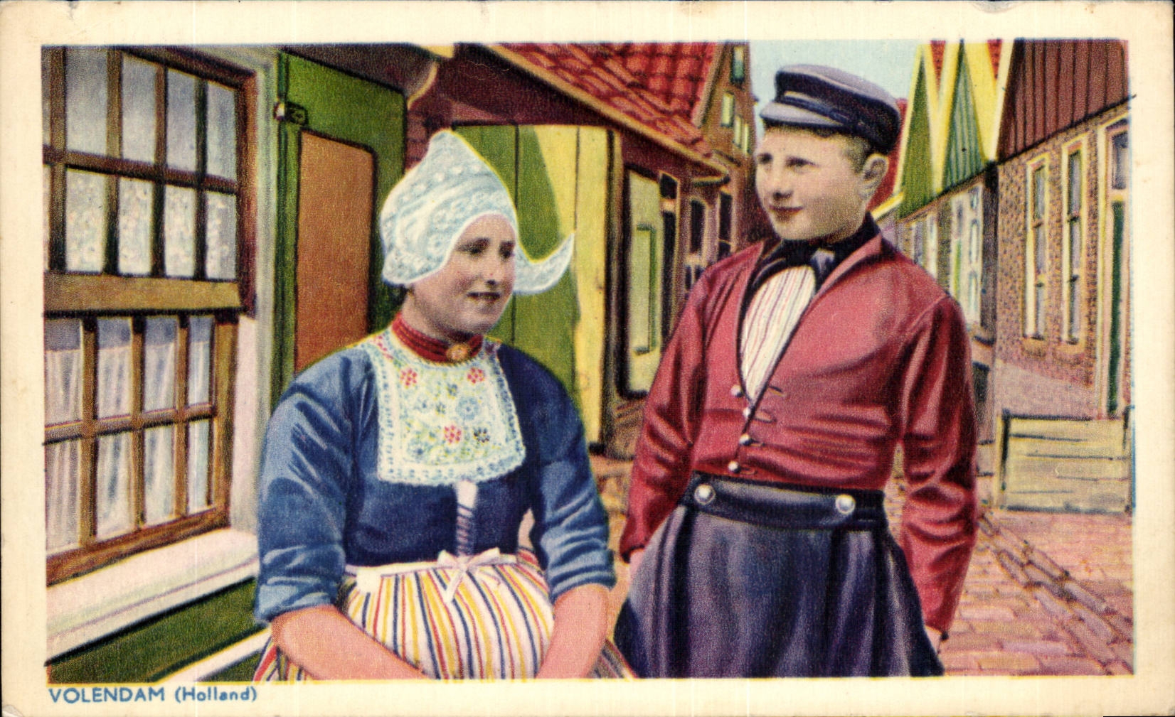 CPA Pays Bas Volendam Holland Folklore costume
