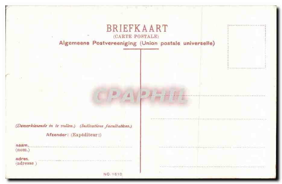 CPA Pays Bas Amsterdam Voorburgwal met Postkantoor — Rückseite