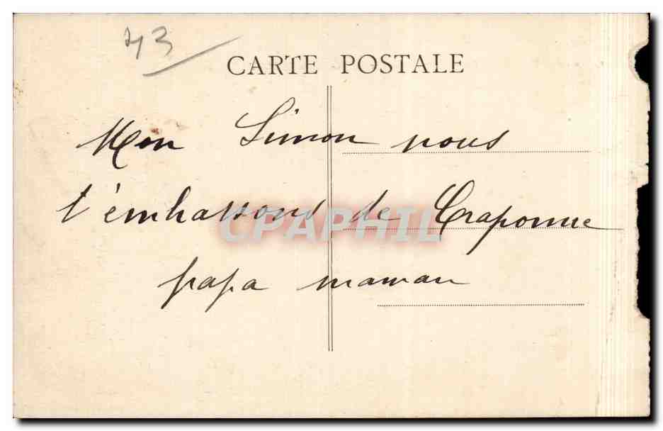 CPA Environs de Craponne Le viaduc du Pontempeyrat — Verso