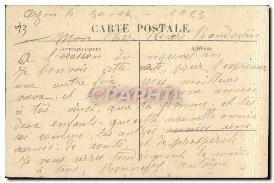 CPA Chateau de la Rochelambert La salle d'armes — Rückseite