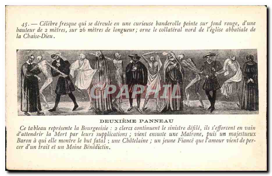 CPA Abbatiale de la Chaise Dieu Deuxieme Panneau La bourgeoisie