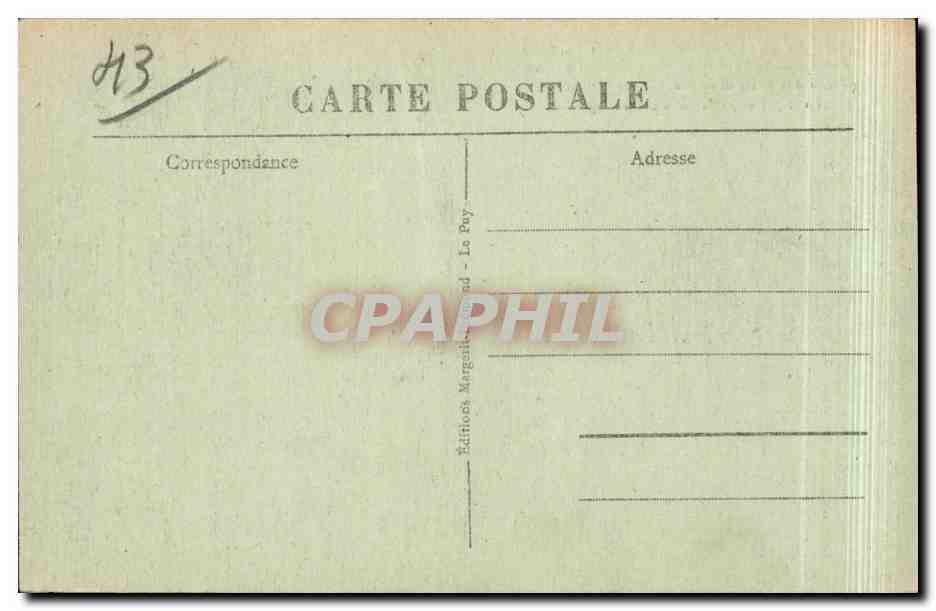 CPA Le bassin du Chapeauroux et du nouveau Monde formant la limite de la Lozere et de la Haute Loire  — Verso