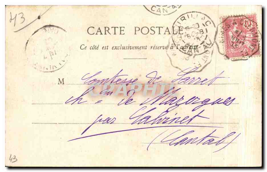 CPA Arvant Vallee de l'Allagnon pres Leotoing — Verso
