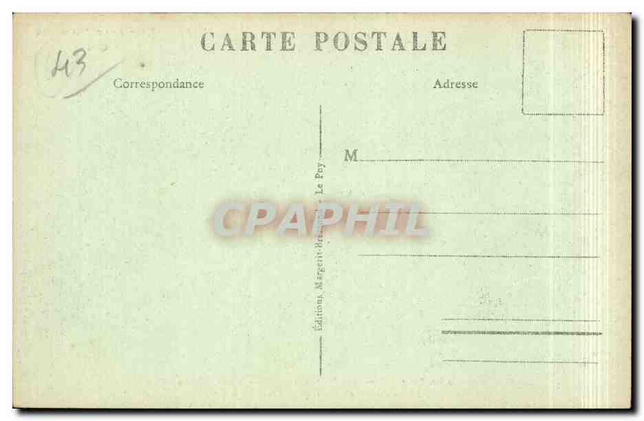 CPA Espaly pres le Puy Pelerinage de St Joseph de Bon Espoir Chapelle Statue colossale Basilique Ecole libre — Verso