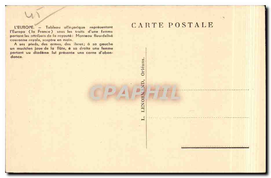 CPA Beaugency Broderies de l'hotel de ville (17eme) — Rückseite