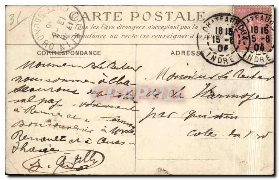 CPA Chateauroux L'eglise St Andre Vue laterale — Rückseite