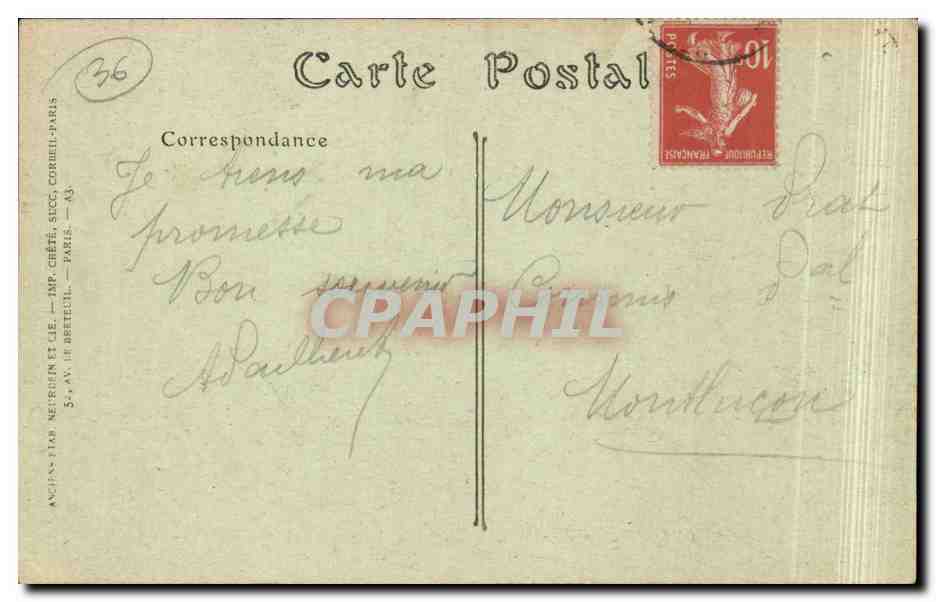 CPA Chateauroux Vue generale prise du clocher Notre Dame — Rückseite