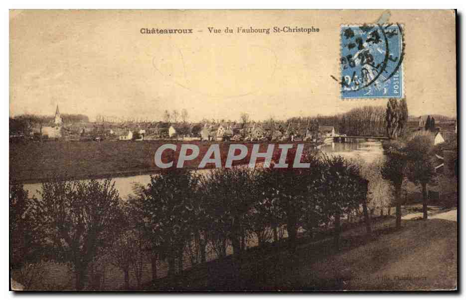 CPA Chateauroux Vue du faubourg St Christophe