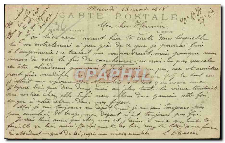 CPA Chateauroux Le pont neuf et le chateau Raoul — Rückseite