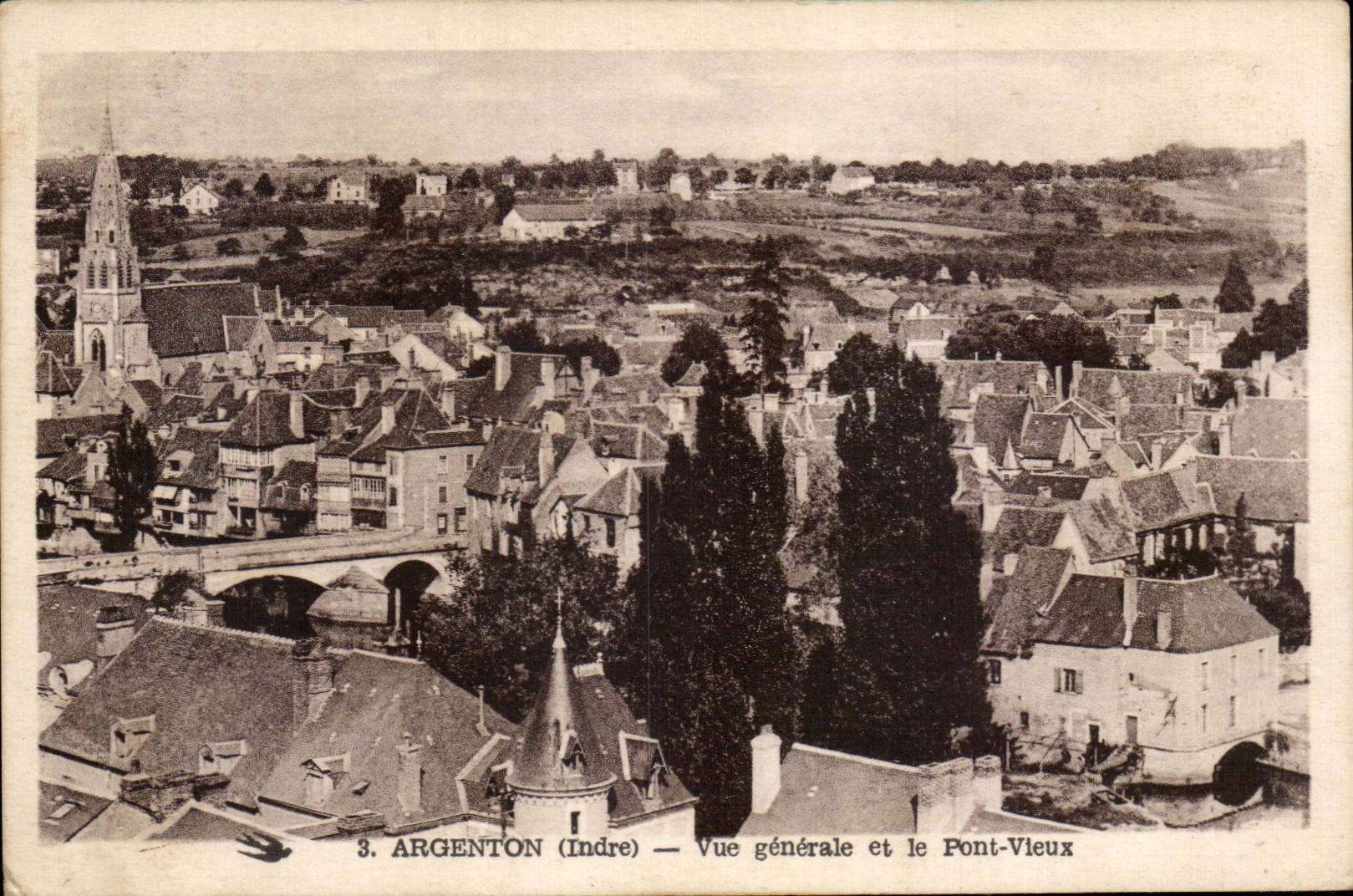 Argenton (Indre) — Vue générale et le Pont-Vieux
