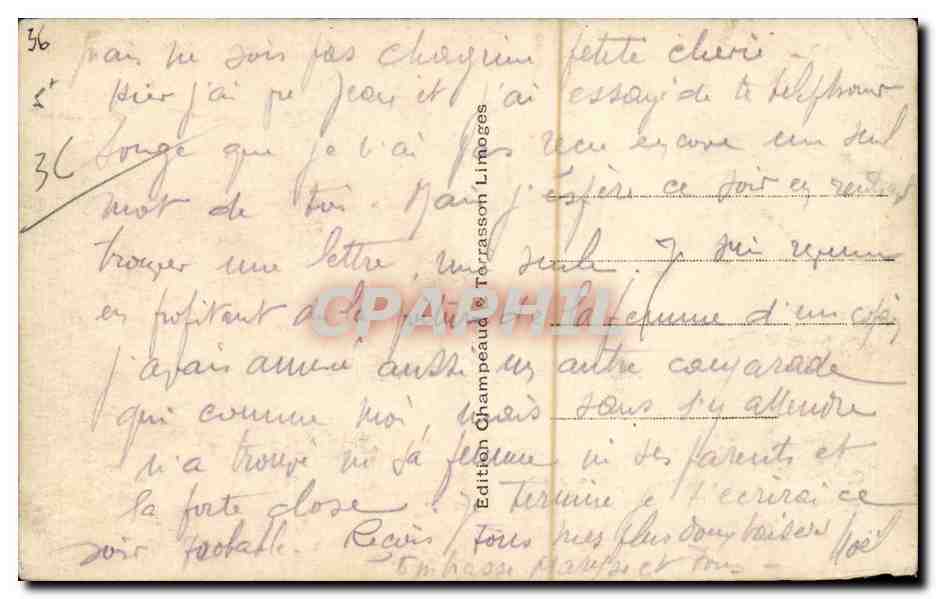 Argenton (Indre) — Vue générale et le Pont Vieux — Édition Champeaude & Terrasson Limoges, n°3 — Reverso