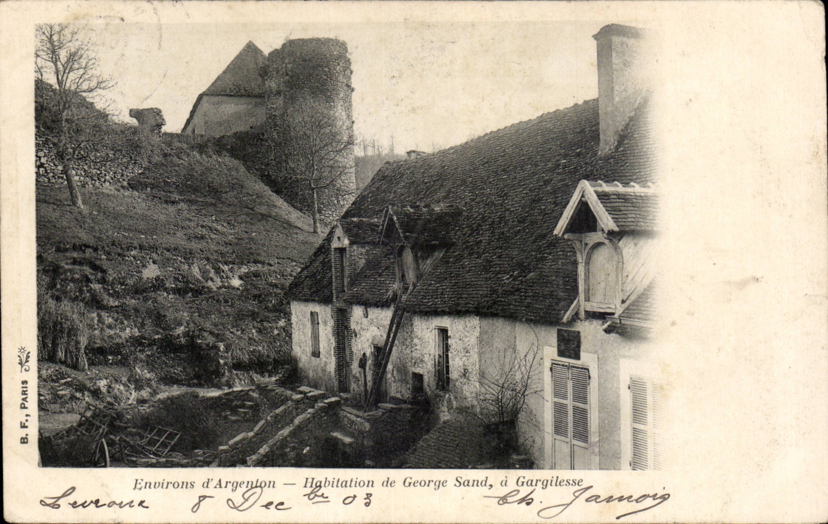 Environs d'Argenton — Habitation de George Sand, à Gargilesse — B.F. Paris