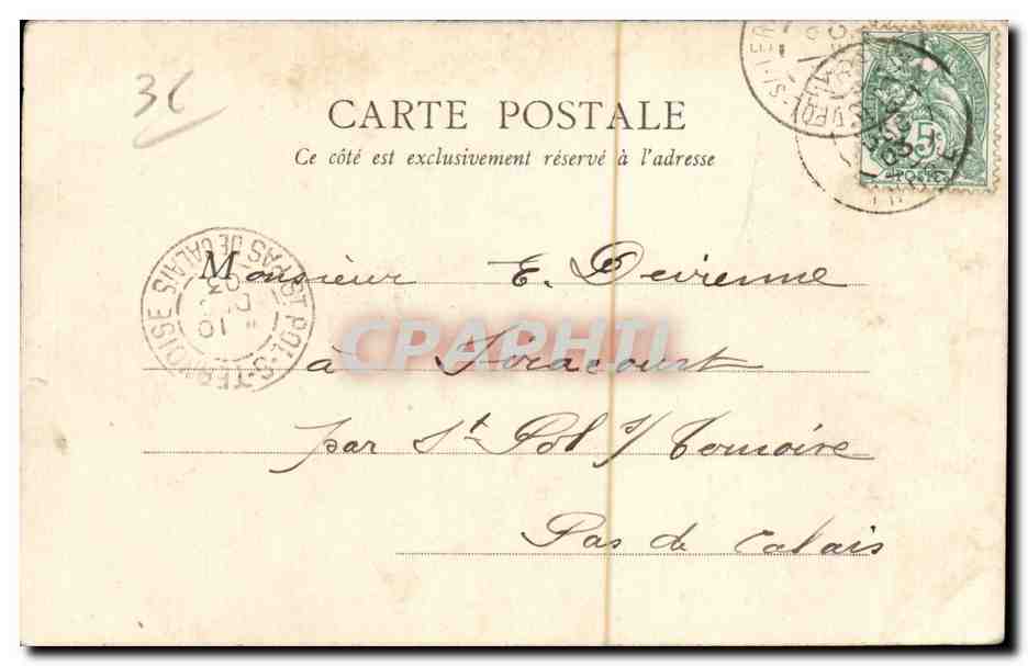 Environs d'Argenton — Habitation de George Sand, à Gargilesse — B.F. Paris — Rückseite