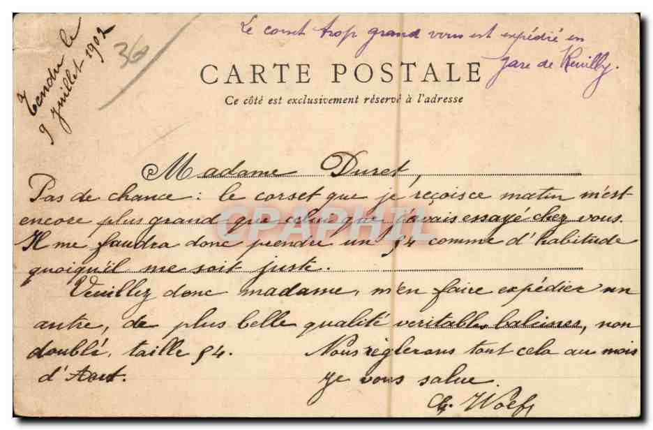 Château de la Rocherolle, près de Tendu — Argenton, le — G. Maunne, photo-éditeur — Verso