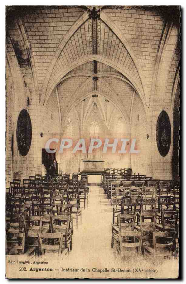 CPA Argenton sur Creuse Interieur de la chapelle St Benoit