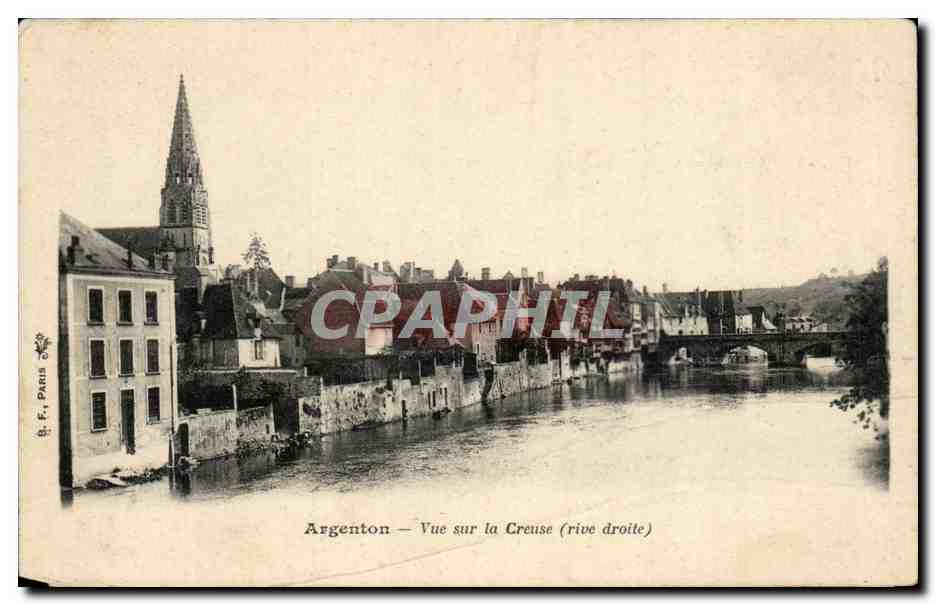 Argenton — Vue sur la Creuse (rive droite) — G. F. Paris