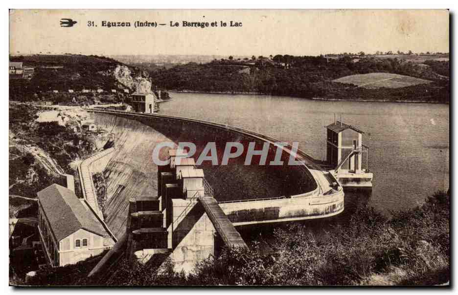 Eguuzon (Indre) — Le Barrage et le Lac