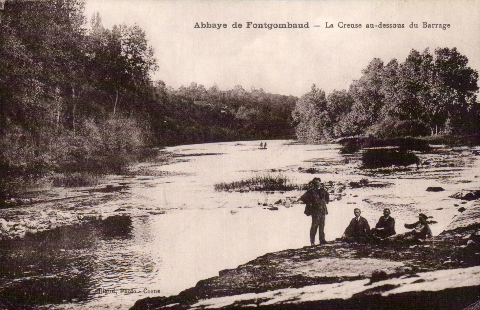 Abbaye de Fontgombaud — La Creuse au-dessous du Barrage — Biaud Photo-Cosne