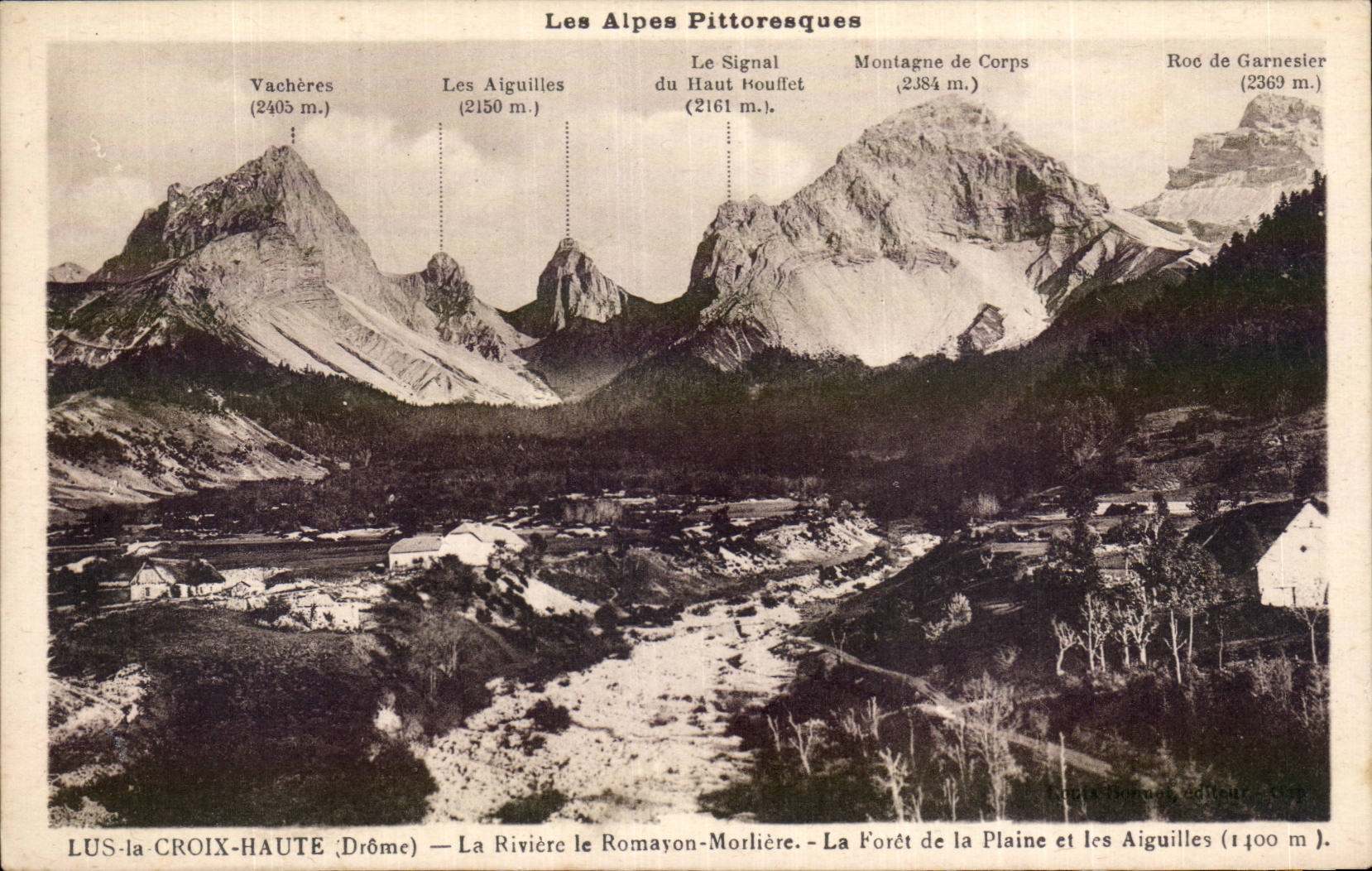 CPA La Croix Haute La riviere le Romayon Morliere La foret de la plaine et les aiguilles
