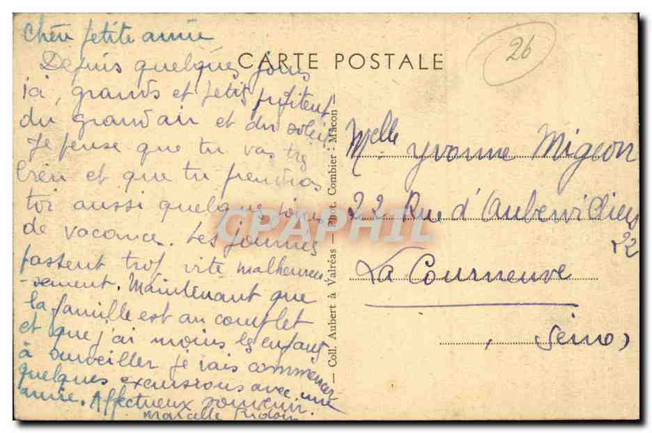 Grignan (Drôme) — Rochecourbière — La Table de pierre — Combier — Rückseite
