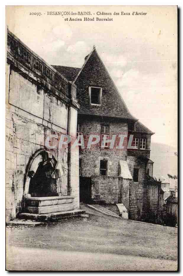 Besançon-les-Bains — Château des Eaux d'Arcier et Ancien Hôtel Bonvalot — Cartes La Cigogne, Strasbourg