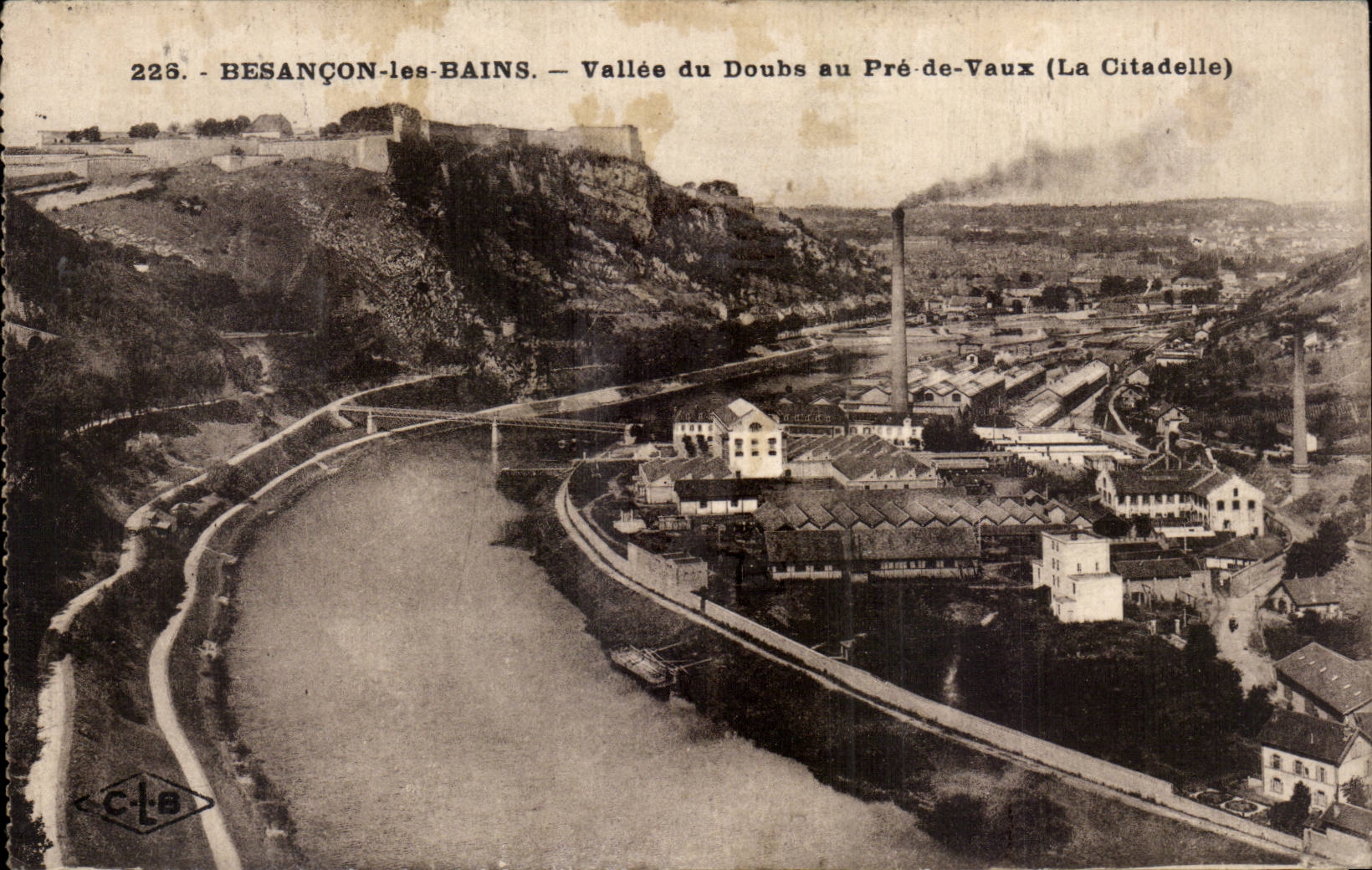 Besançon-les-Bains — Tal des Doubs am Pré-de-Vaux (Die Citadel) — C.L.B. n°223