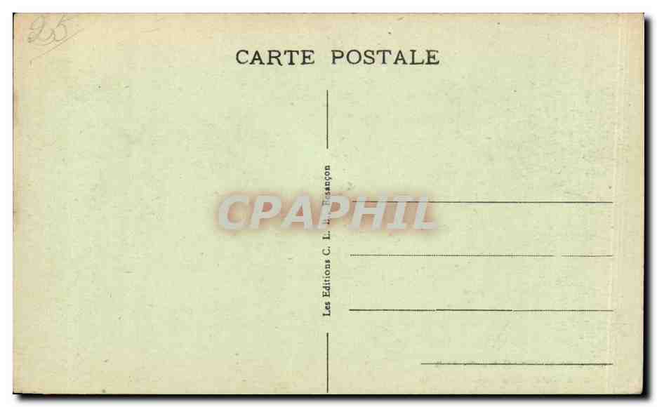 CPA Besancon Vallee de Casamene L'ile Malpas — Rückseite