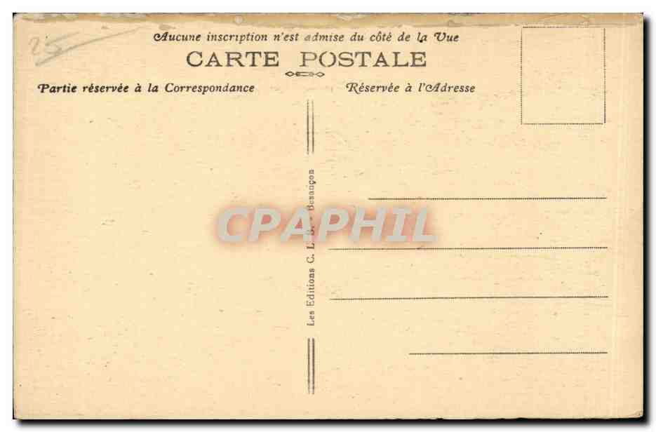 CPA Grottes d'Osselle Ossements de l'ours des cavernes decouverts en 1823 Visibles au musee de Besancon Bear — Rückseite