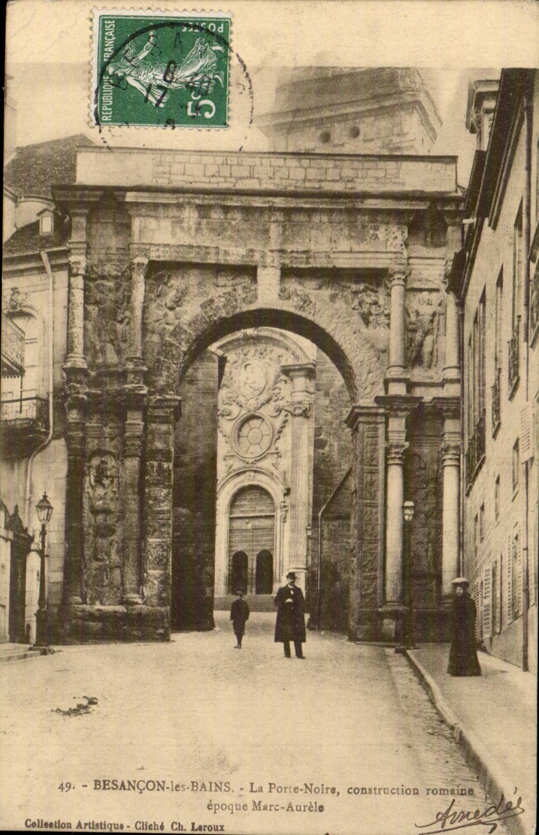 CPA Besancon La porte Noire construction romaine epoque Marc Aurele