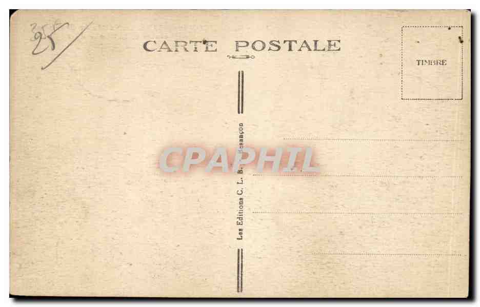 CPA Besancon Vallee de Cassamene Velotte et la roche d'or — Rückseite