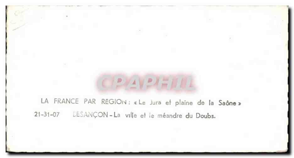 CPSM Besancon les Bains La ville et le meandre du Doubs — Rückseite