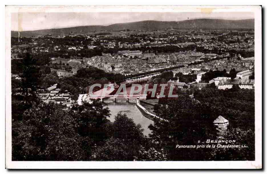 CPA Besancon Panorama pris de la Chaudanne