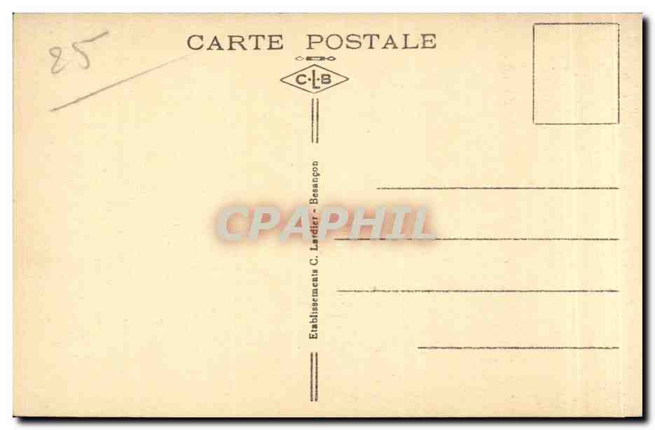 CPSM Besancon les Bains L'hotel de ville — Rückseite