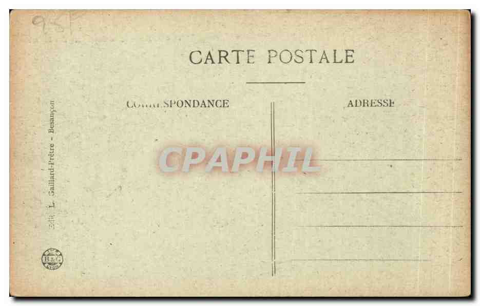CPA Frontiere Franco Suisse Derniers bassins du Doubs — Verso