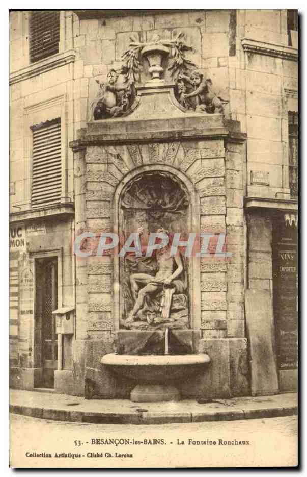 CPA Besancon les Bains La fontaine Ronchaux