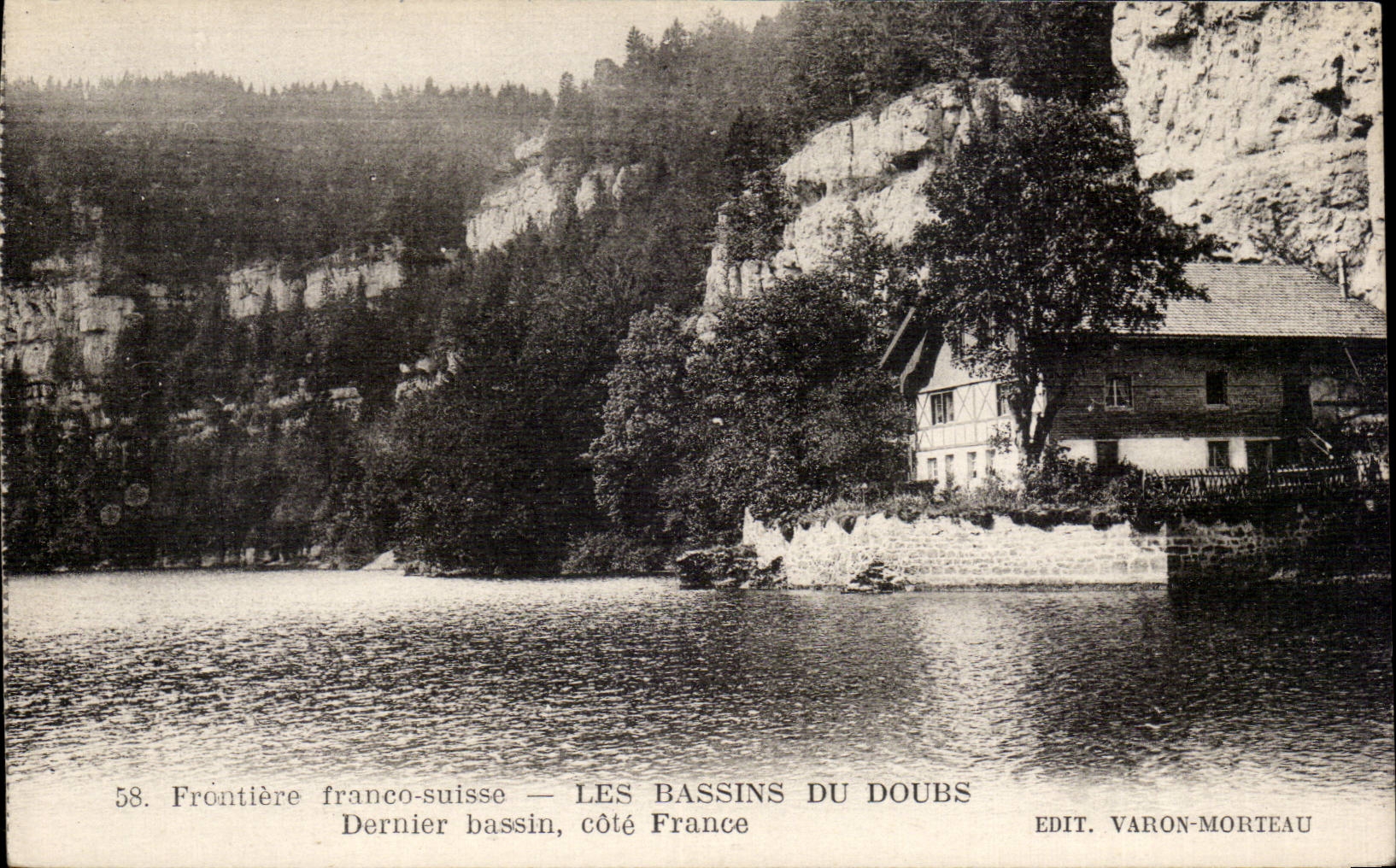 CPA Frontiere Franco suisse Dernier bassin cote france