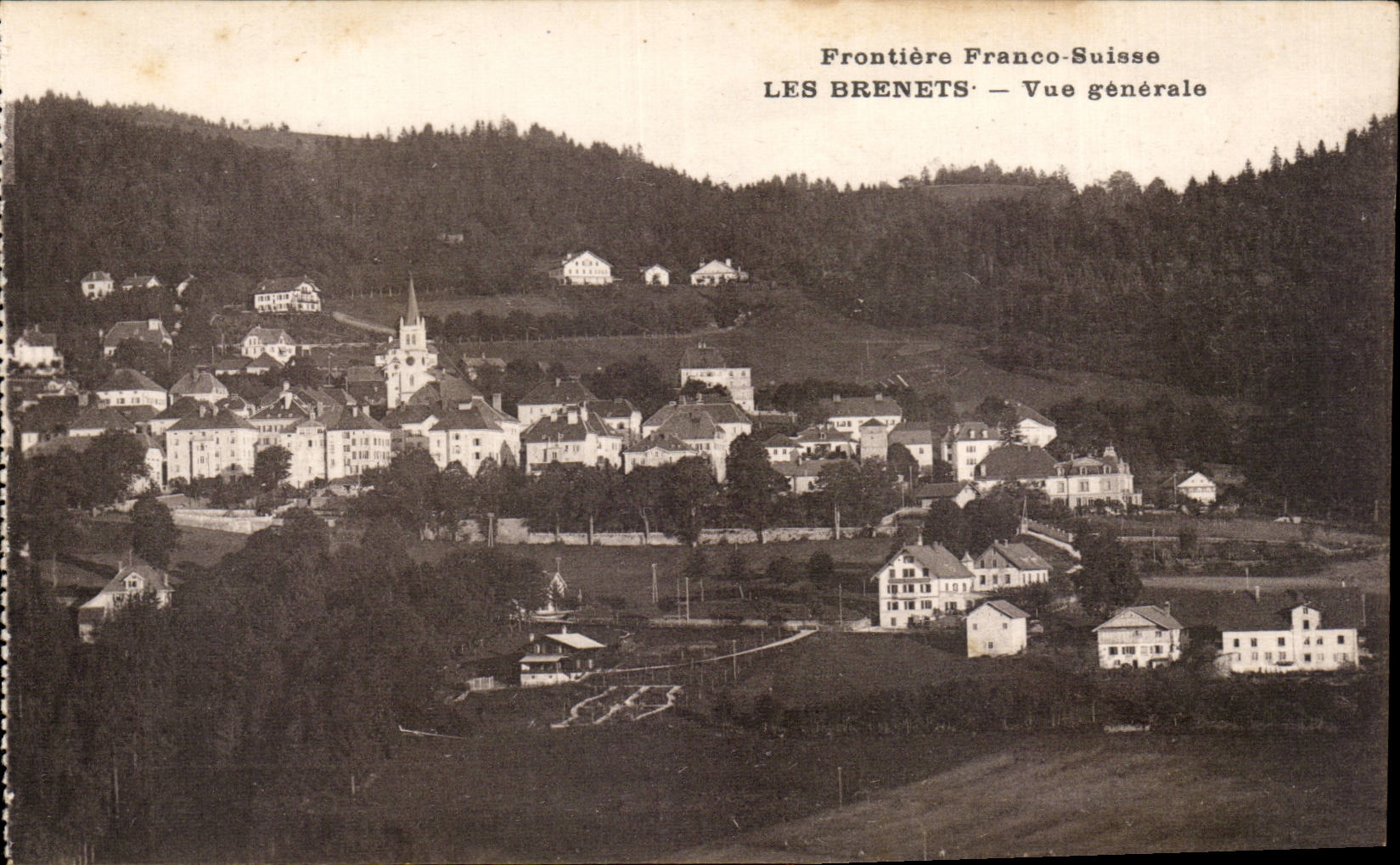 Les Brenets — Frontière Franco-Suisse — Vue générale