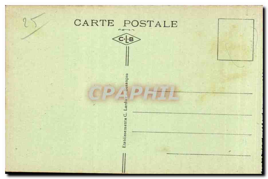 CPA Vallee de la Loue Ornans Vieilles maisons sur la Loue — Rückseite