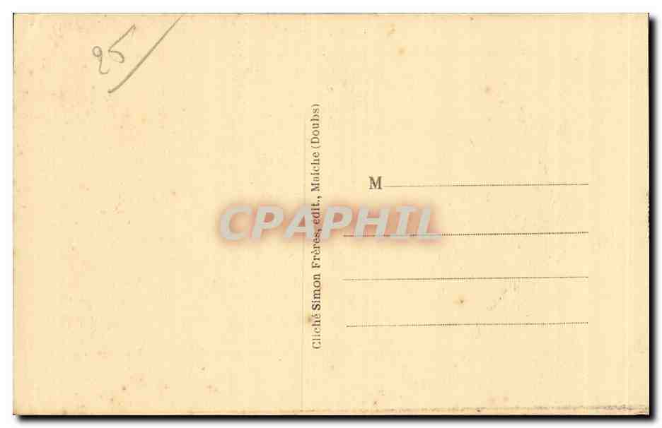 CPA Carte du Doubs Montbeliard Neuchatel — Rückseite