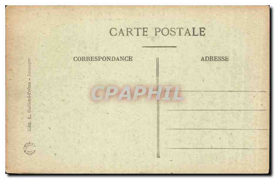 CPA Frontiere Franco Suisse Les bassins du Doubs vus du Belvedere — Rückseite