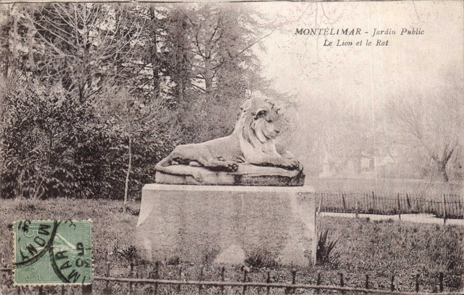 Montélimar - Jardin Public - Le Lion et le Rat