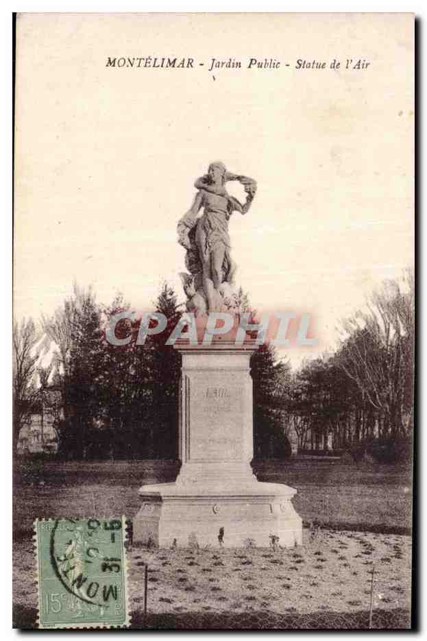 CPA Montelimar Jardin public Statue de l'air