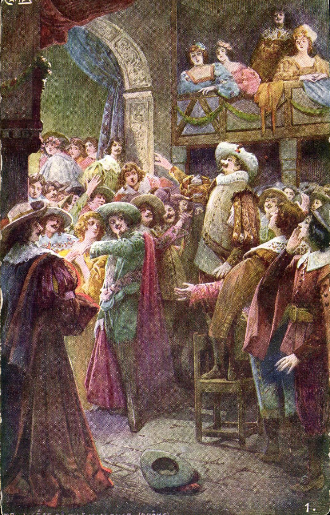 Scène de la Comédie-Française — Le Jeu de l'Amour et du Hasard (Drame) — Éditeur non identifié, n° de série 1