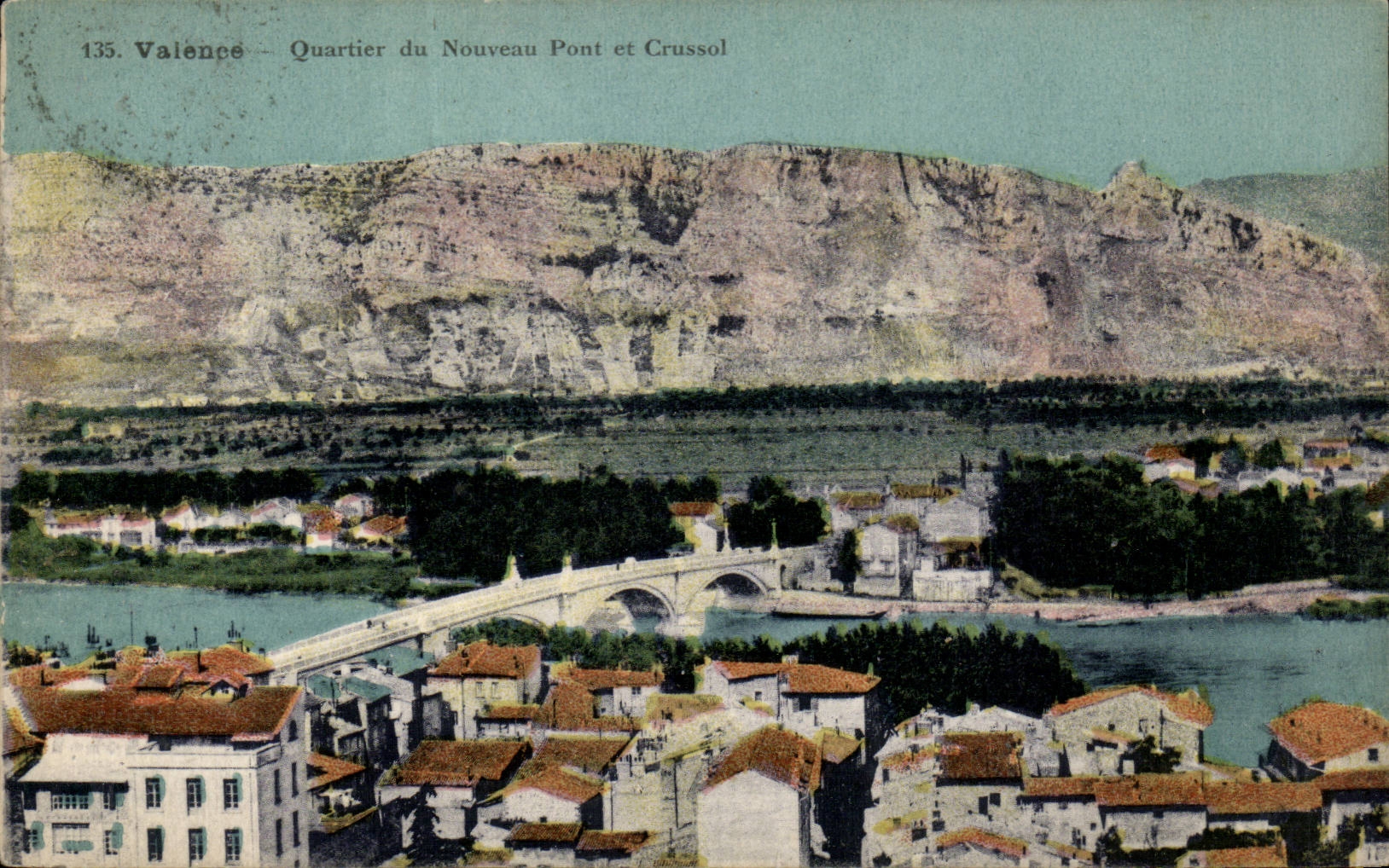 CPA Valence Quartier du nouveau pont et Crussol