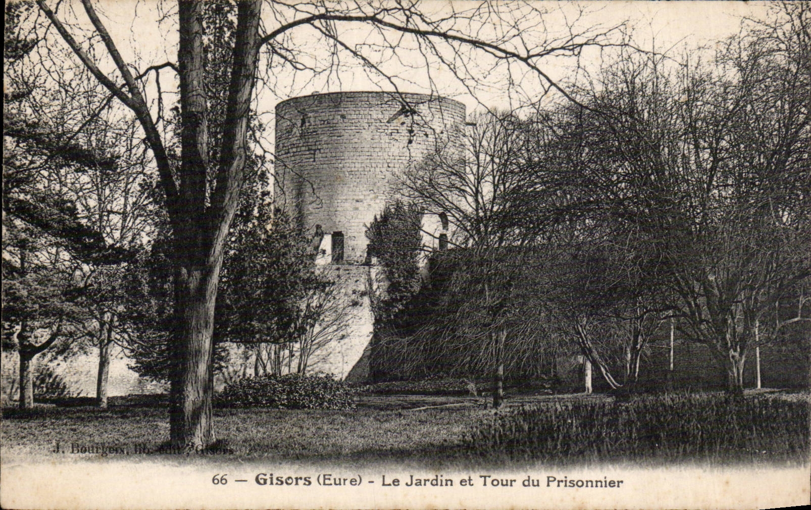 Gisors (Eure) - Le Jardin et Tour du Prisonnier — J. Bourgeois, Éd. Gisors