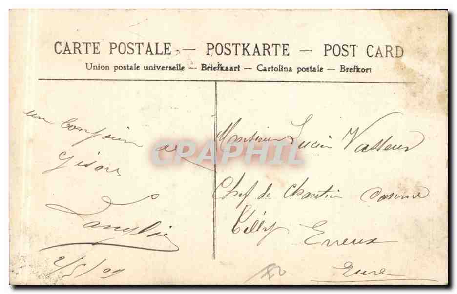 Gisors — Tour du Diable et Porte des Champs — B. yl. Lural de la gare — Reverso
