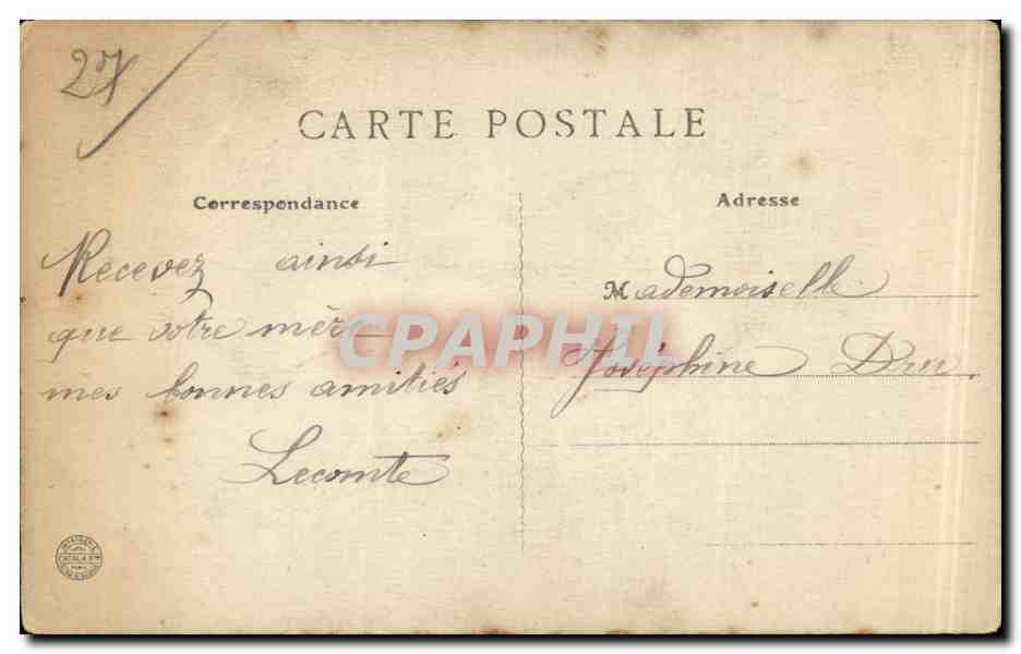 Gisors (Eure) — Porte du Banneton — Vue intérieure du Jardin — Verso