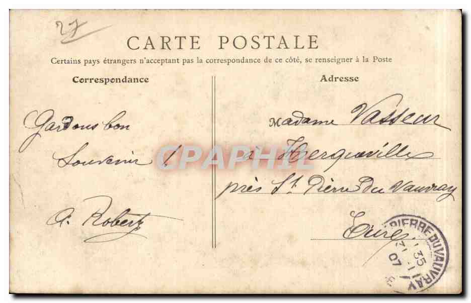 CPA Evreux Place de la Cathedrale a gauche la caisse d'Epargne — Rückseite