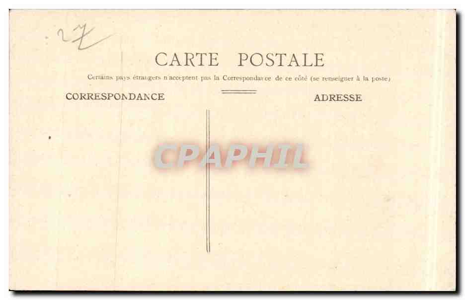 CPA Evreux L'hotel de ville — Rückseite