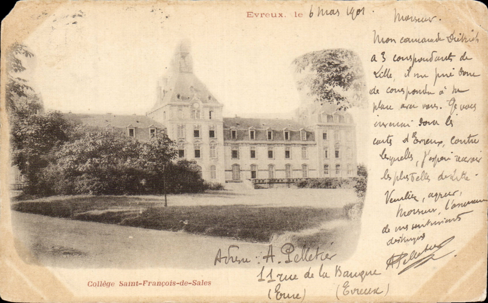 Collège Saint-François-de-Sales — Evreux — éditeur A. Pelletier